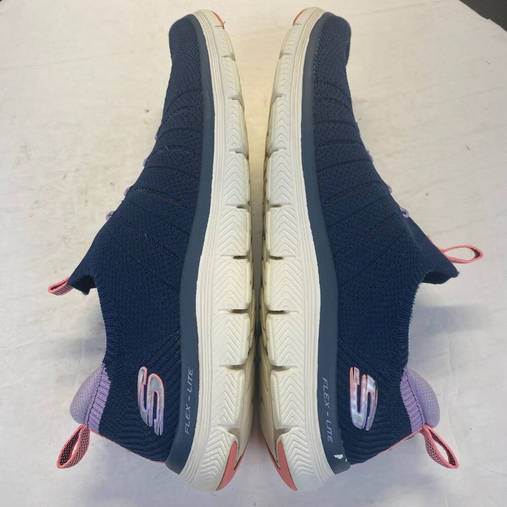 Skechers Flex Appeal 4.0 Victory Lap Navy Lavender Womens Athletic Shoes,Size 10 - Picture 4 of 12